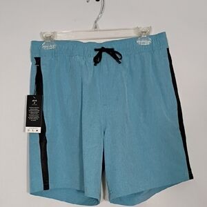 NWT Valor Collective Active Adriatic Blue Mesh Panel Unlined Shorts Mens Size Sm